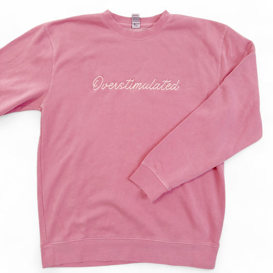 10 Days of Christmas Deals | Overstimulated Embroidered Sweatshirt