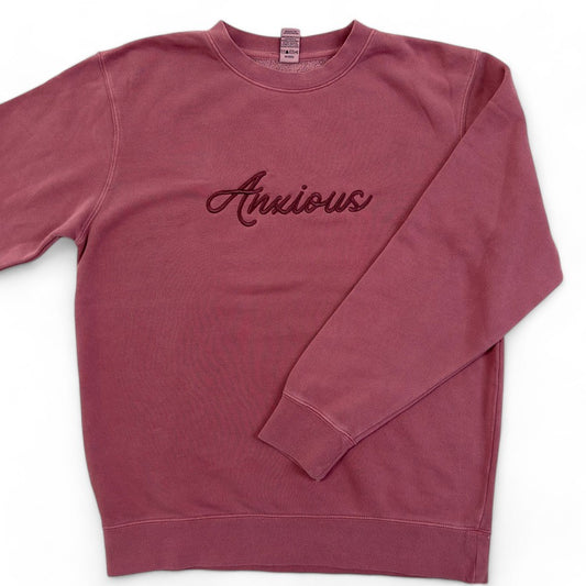 10 Days of Christmas Deals | Anxious Embroidered Sweatshirt