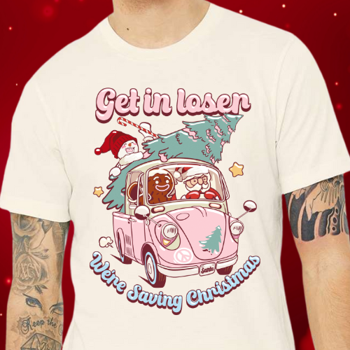 Get in Loser, We're Saving Christmas Adult T-Shirt