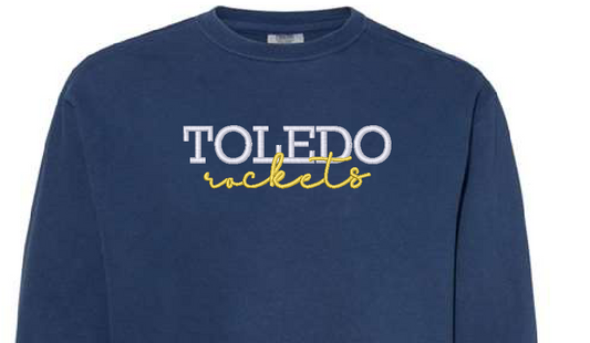 Toledo Rockets Embroidered Crewneck